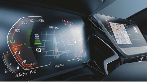 BMW 1er F40, BMW Live Cockpit Professional Displayverbund BMW Live Cockpit Professional im BMW 1er F40