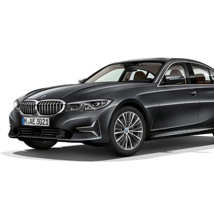 BMW 3er Limousine, Modell Luxury Line. Seitliche Standaufnahme der BMW 3er Limousine als Modell Luxury Line.