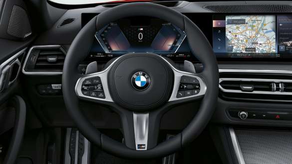 Variable Sportlenkung BMW 4er Gran Coupé G26 2021 Variable Sportlenkung mit Servotronic BMW 4er Gran Coupé G26 2021 Innenraum Lenkrad