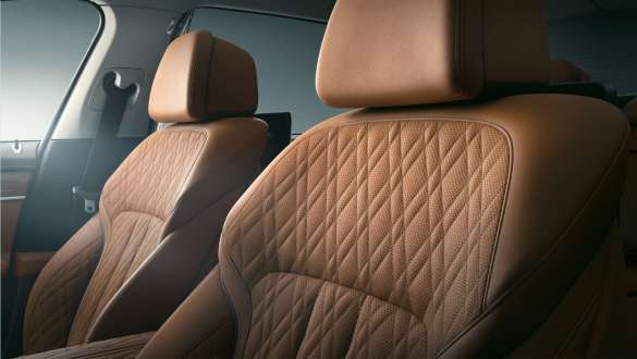 BMW 7er Limousine Sitze in Leder Nappa BMW 7er Limousine: Nahaufnahme der Sitze in Leder Nappa