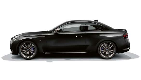 Seitenansicht BMW M240i xDrive Coupé G42 2021 BMW M240i xDrive Coupé G42 2021 Black Sapphire metallic Seitenansicht