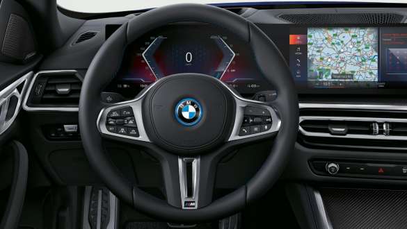 M Lederlenkrad BMW i4 M50 G26 2021 M Lederlenkrad BMW i4 M50 G26 2021 Innenraum Cockpit
