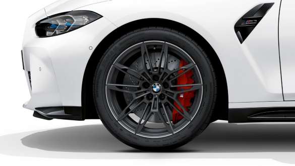 19"/20" M Schmiederäder 825 M Orbitgrau matt BMW M3 Competition Limousine G80 2020 BMW M3 Competition Limousine G80 2020 19"/20" M Schmiederäder 825 M Orbitgrau matt Nahaufnahme Rad