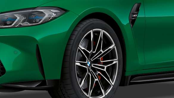 Vordere Radhäuser BMW M3 Limousine G80 2020 BMW M3 Limousine G80 2020 Isle of Man Grün Vordere Radhäuser Nahaufnahme