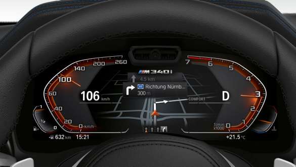 M spezifische Instrumentenkombination BMW M340i xDrive Limousine G20 2020 BMW M340i xDrive Limousine G20 2020 M spezifische Instrumentenkombination Cockpit Innenraum