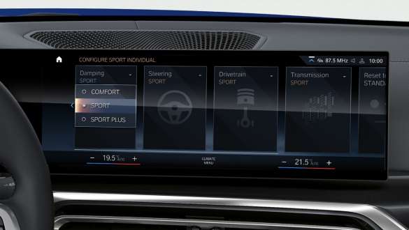Adaptives M Fahrwerk BMW M440i xDrive Cabrio G23 2020 Control Display Adaptives M Fahrwerk BMW M440i xDrive Cabrio G23 2020 Konfiguration Touchscreen Control Display