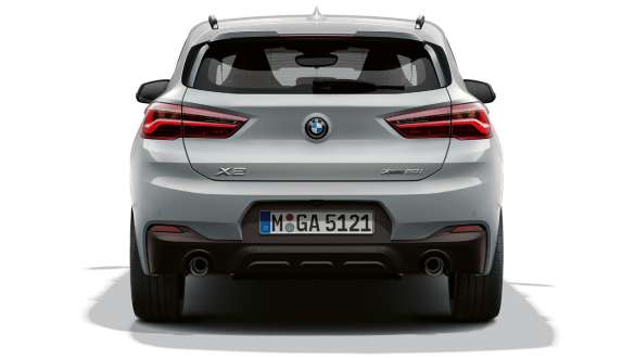 Heckansicht BMW X2 F39 Heckansicht BMW X2 2018 F39 Galvanic Gold metallic