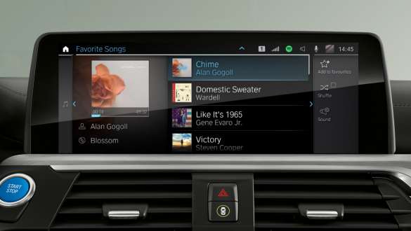 Connected Music (incl. Spotify) BMW iX3 G08 Connected Music (incl. Spotify) BMW iX3 G08 2020 Control Display Innenraum