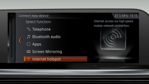 BMW Z4 Roadster WLAN Hotspot Blick ins Cockpit des BMW Z4 Roadster
