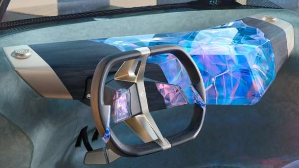 Schwebende Instrumententafel als Skulptur BMW i Vision Circular 2021 BMW i Vision Circular 2021 Visionsfahrzeug Interieurdesign schwebende Instrumententafel als Skulptur