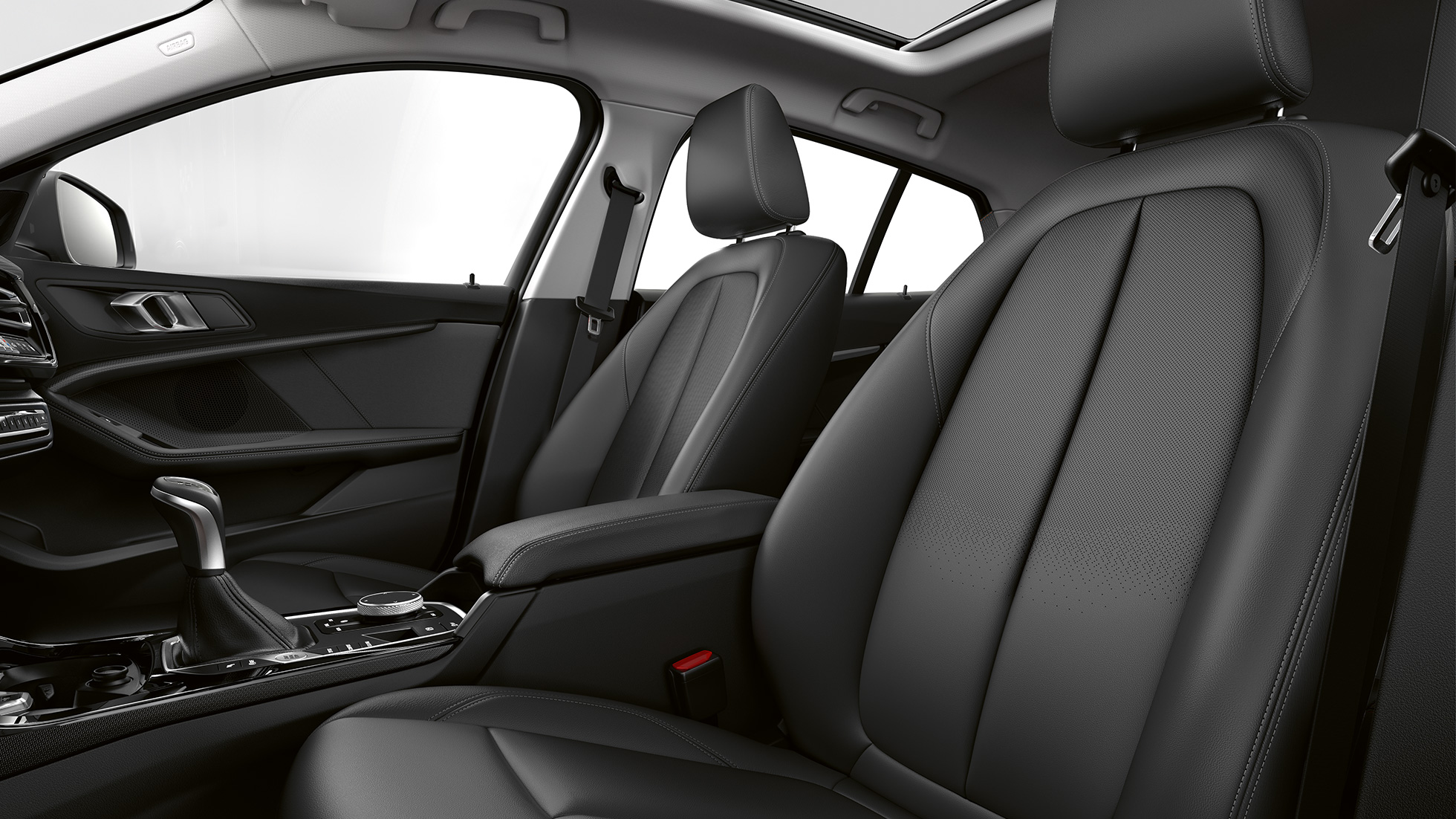 Sitze in Leder 'Dakota' Schwarz. BMW 1er Modell Advantage, Interieur mit Sitzen in Leder 'Dakota' Schwarz.