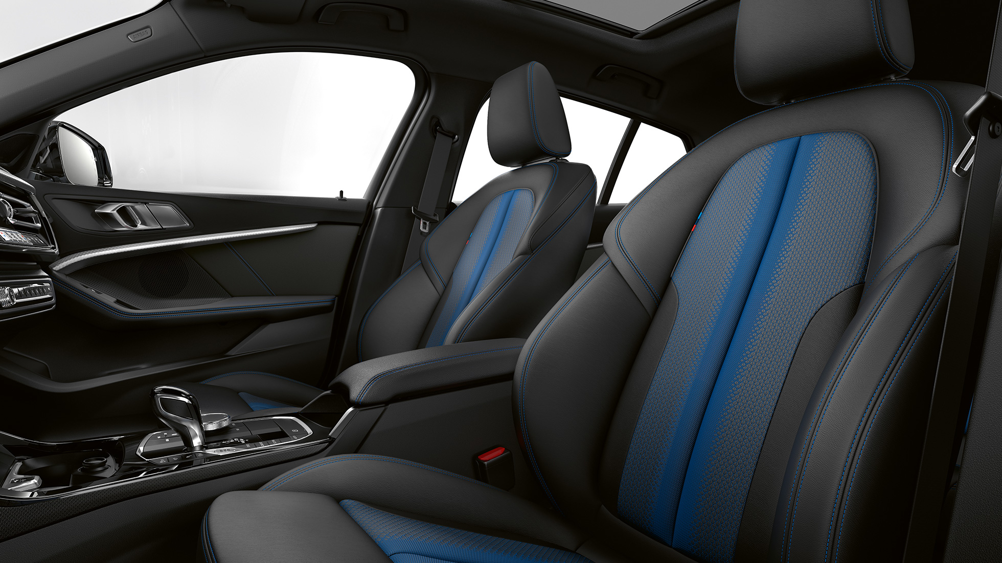 M Sportsitze. BMW 1er Modell M Sport, Interieur mit M Sportsitzen.