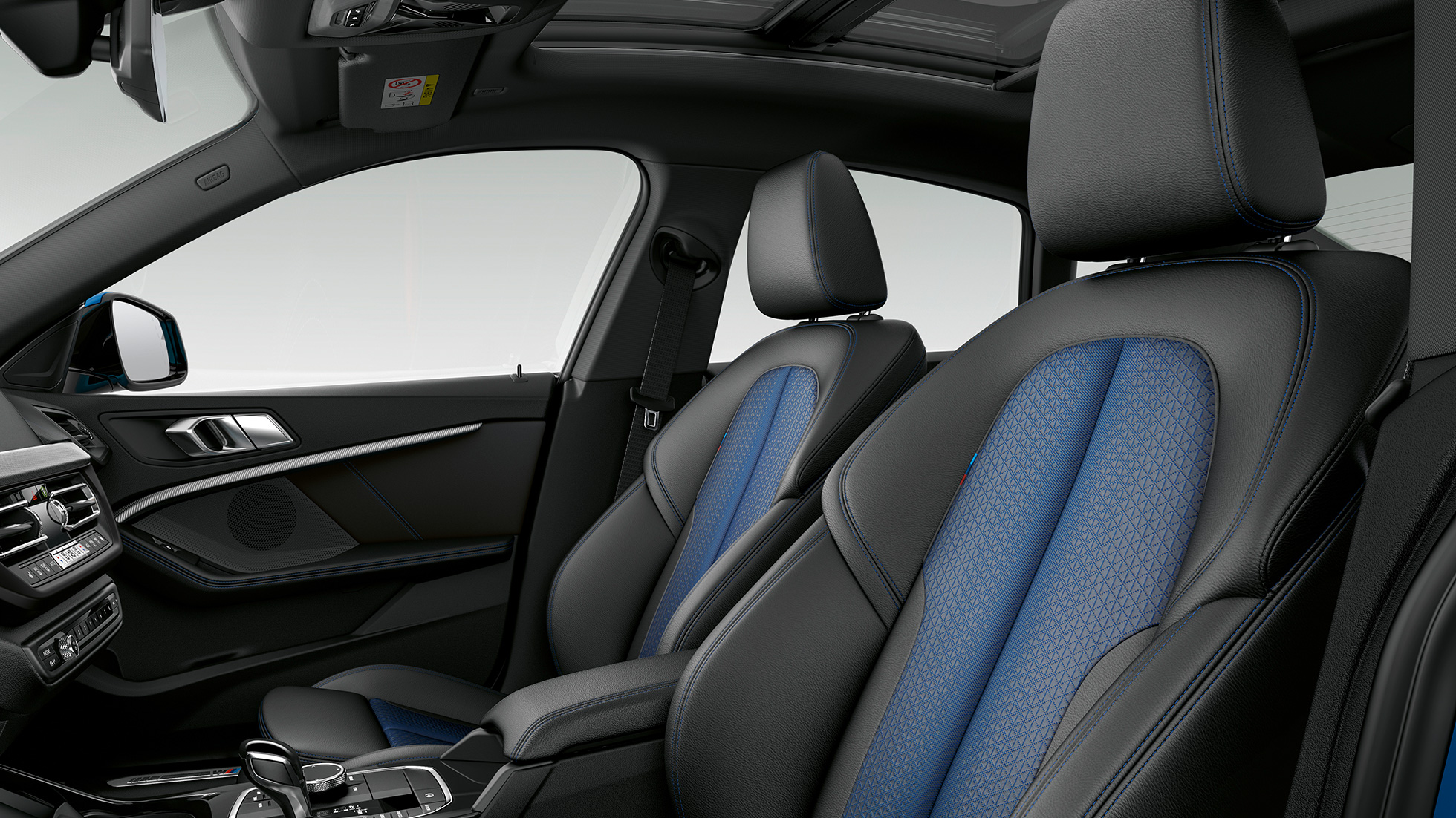 Sportsitze in 'Trigon' Sensatec Schwarz BMW 2er Gran Coupé Modell M Sport Sportsitze in 'Trigon' Sensatec Schwarz BMW 2er Gran Coupé Modell M Sport F44 Interieur