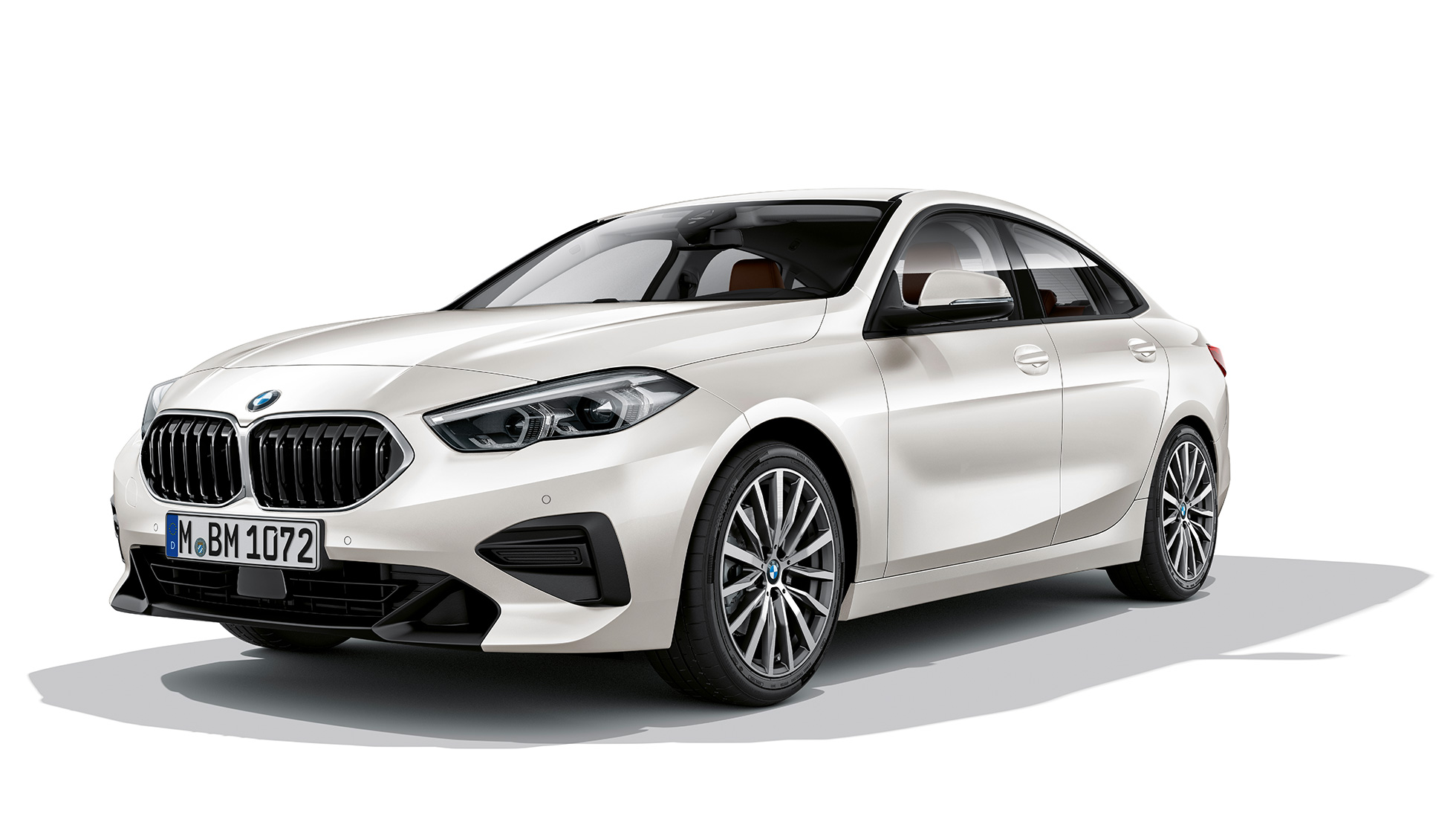 BMW Niere BMW 2er Gran Coupé Modell Advantage BMW Niere BMW 2er Gran Coupé Modell Advantage Mineralweiß F44 Dreiviertel-Frontansicht