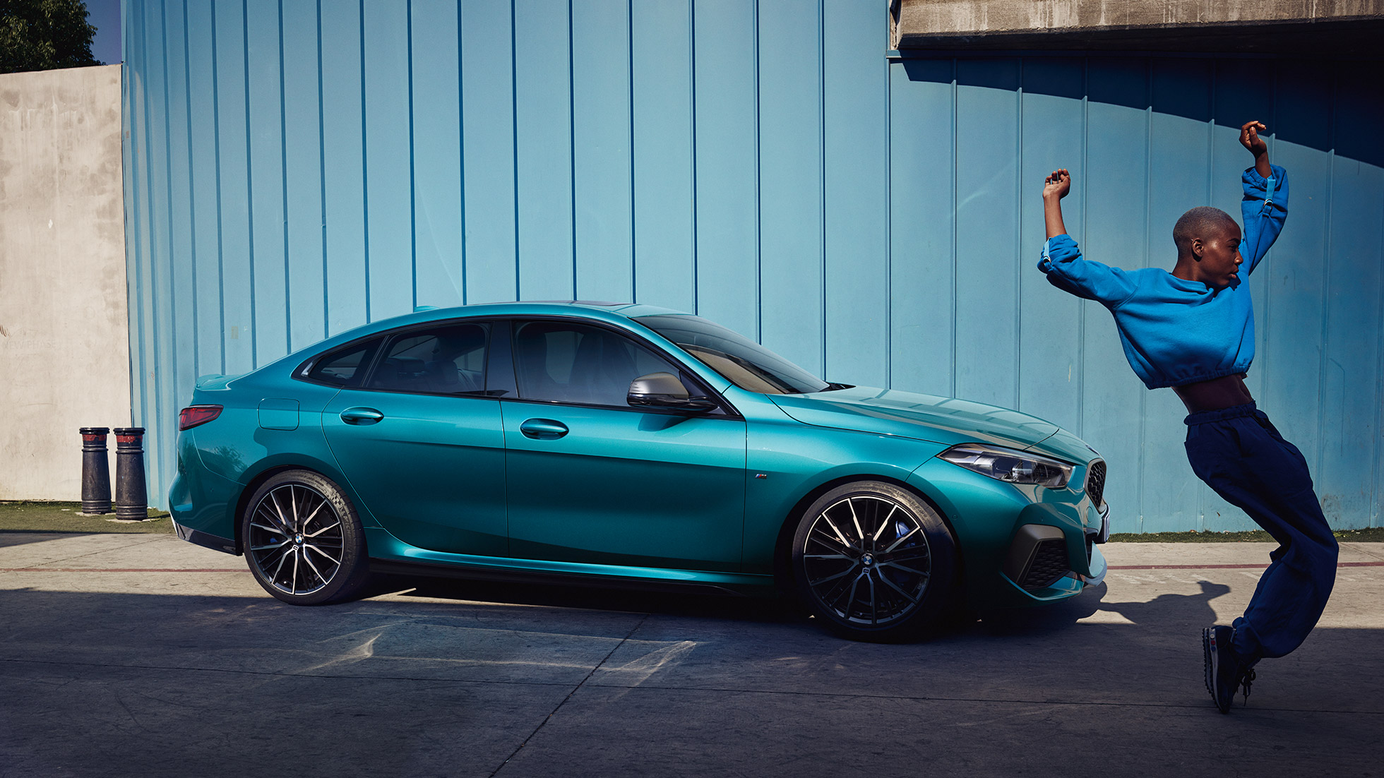 Coupé-Silhouette BMW 2er Gran Coupé Coupé-Silhouette BMW 2er Gran Coupé Snapper Rocks Blau metallic F44 2020 Seitenansicht