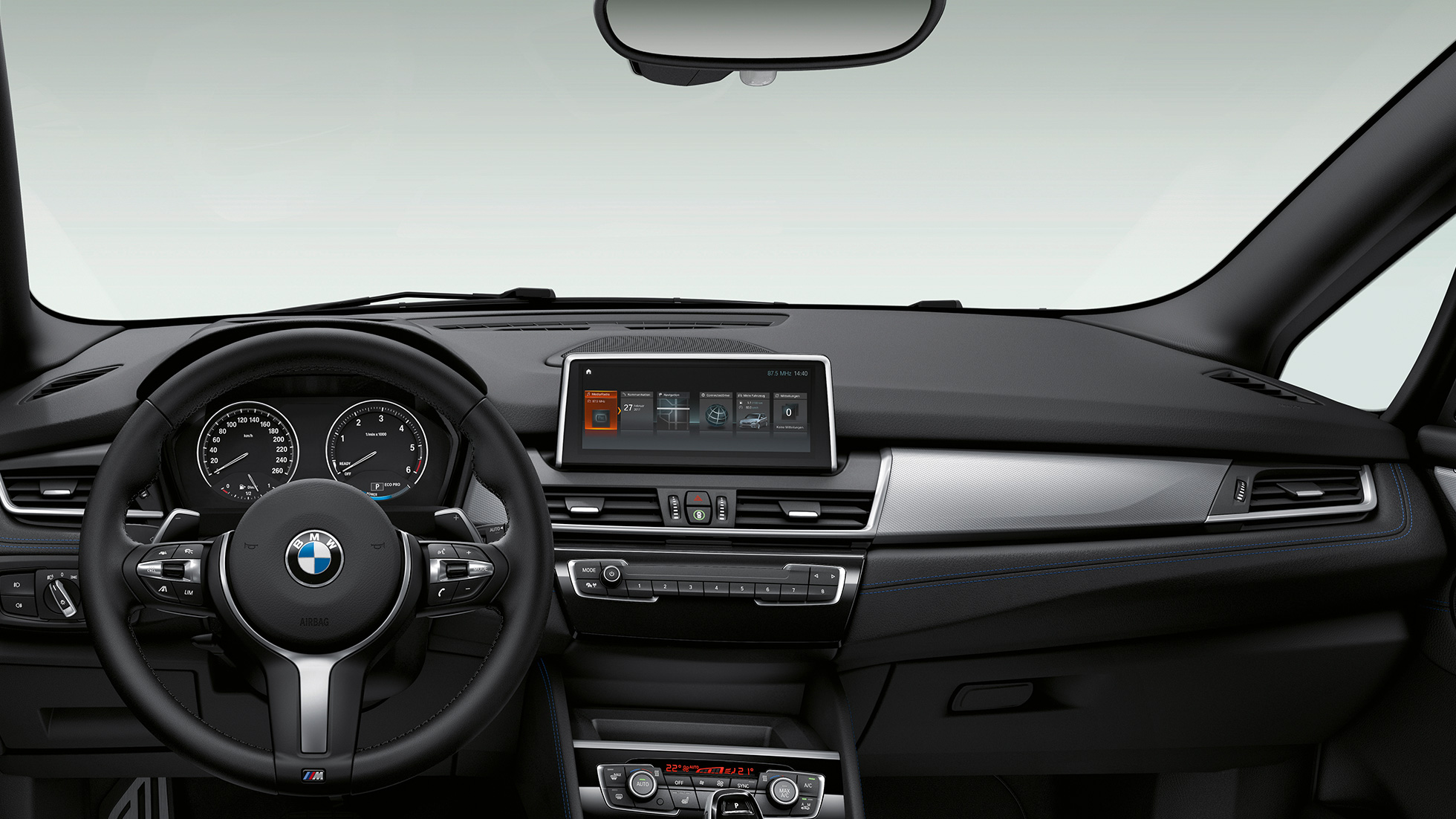 Cockpit BMW 2er Gran Tourer Modell M Sport Cockpit BMW 2er Gran Tourer 220d xDrive Modell M Sport F46 2018 Innenraum