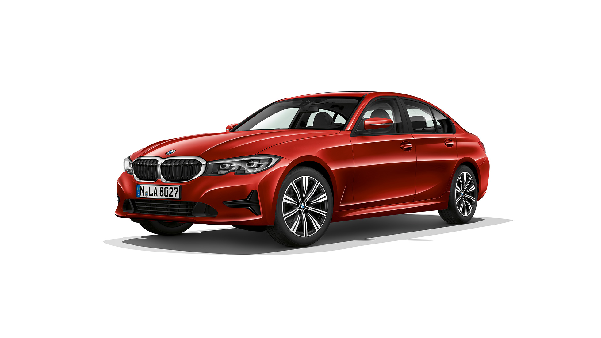 BMW 3er Limousine, Modell Advantage. Seitliche Standaufnahme der BMW 3er Limousine als Modell Advantage.