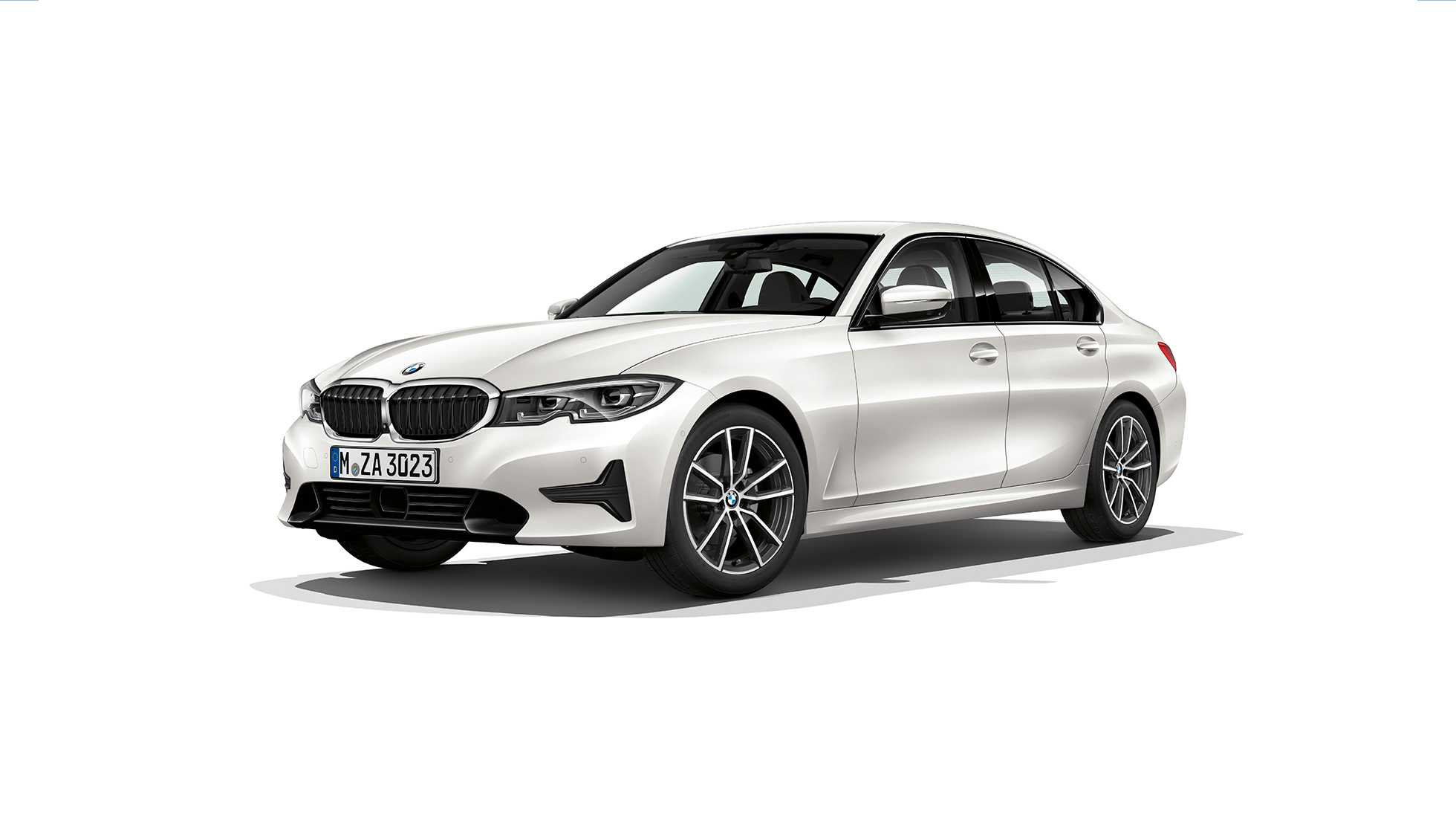 BMW 3er Limousine, Modell Sport Line. Seitliche Standaufnahme der BMW 3er Limousine als Modell Sport Line.