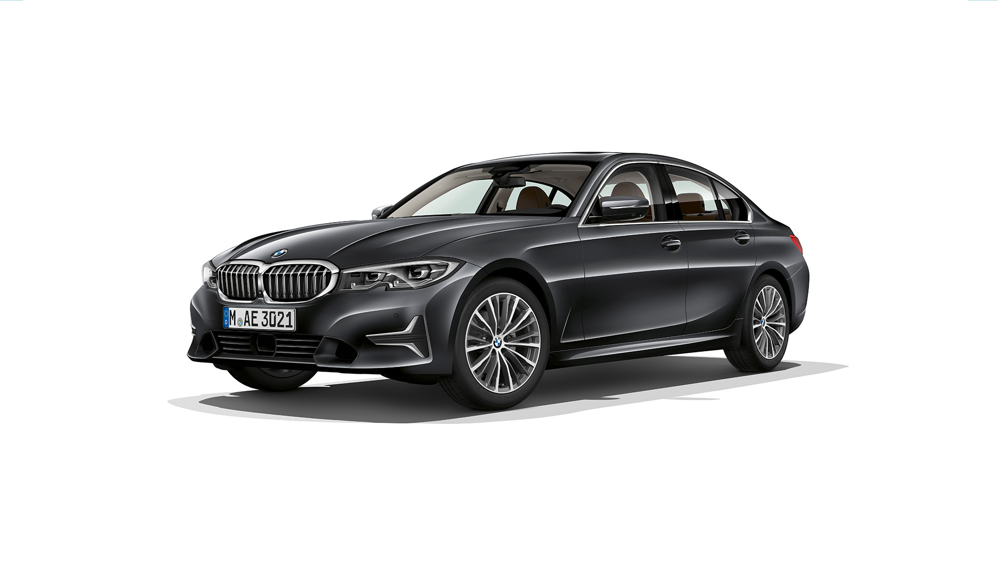 BMW 3er Limousine, Modell Luxury Line. Seitliche Standaufnahme der BMW 3er Limousine als Modell Luxury Line.
