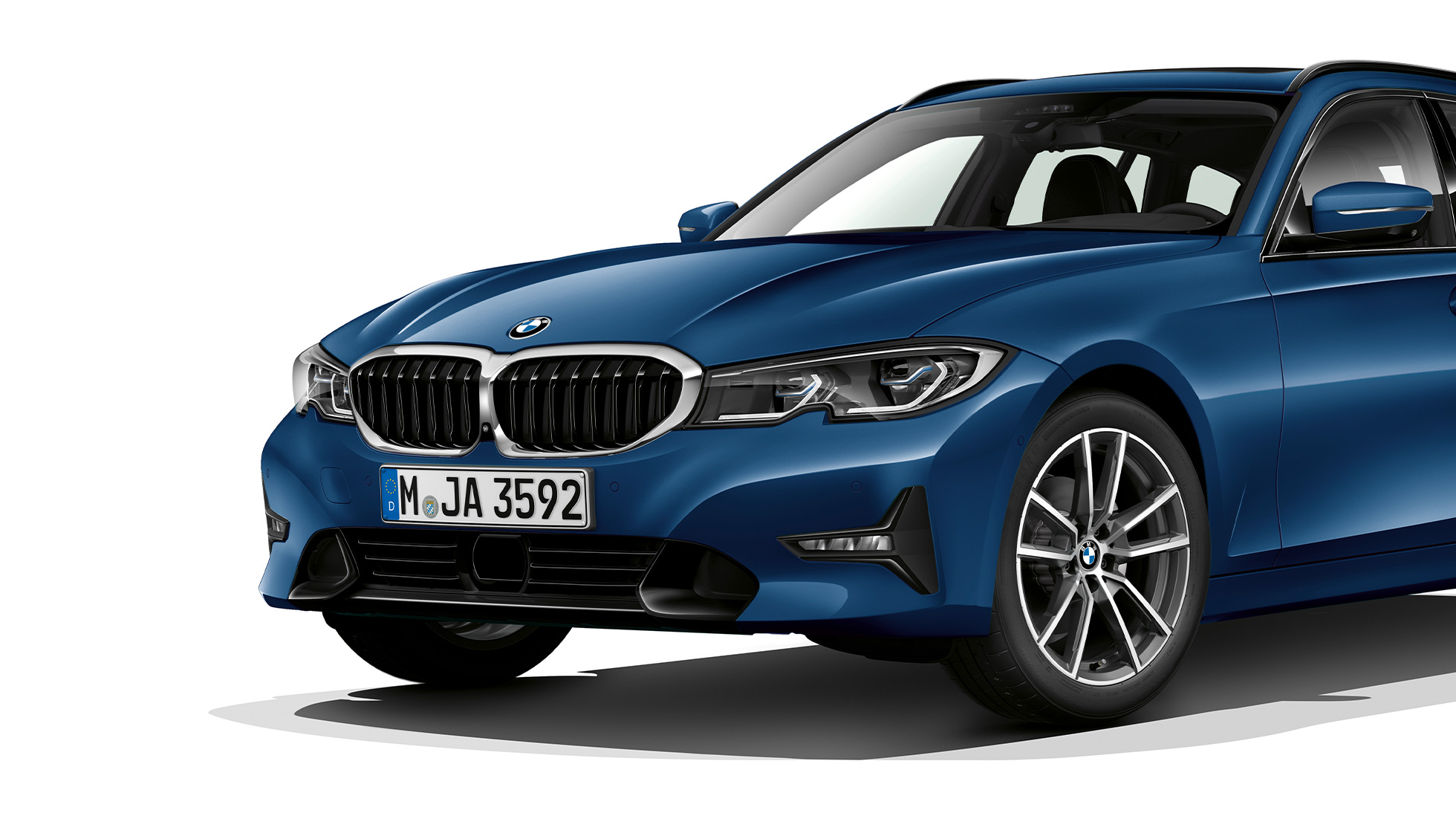 Modell Sport Line Dreiviertel-Frontaufnahme BMW 3er Touring, Modell Sport Line Dreiviertel-Frontaufnahme