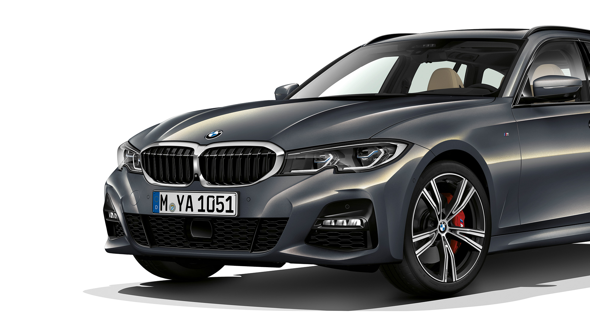 Modell M Sport Dreiviertel-Frontaufnahme BMW 3er Touring, Modell M Sport Dreiviertel-Frontaufnahme
