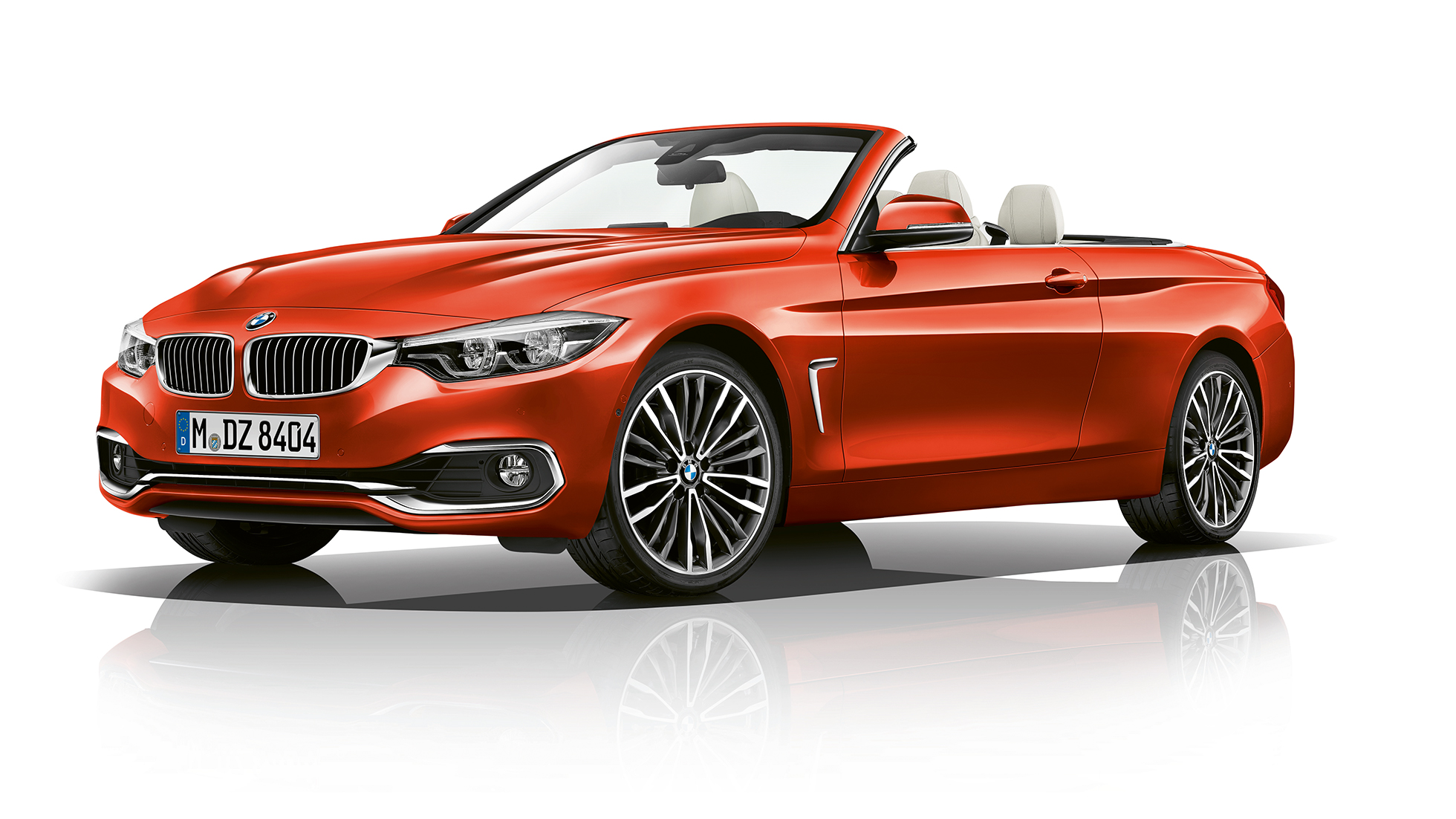 BMW 4er Cabrio, Modell Luxury Line Dreiviertel Frontschuss BMW 4er Cabrio, Modell Luxury Line Dreiviertel Frontschuss