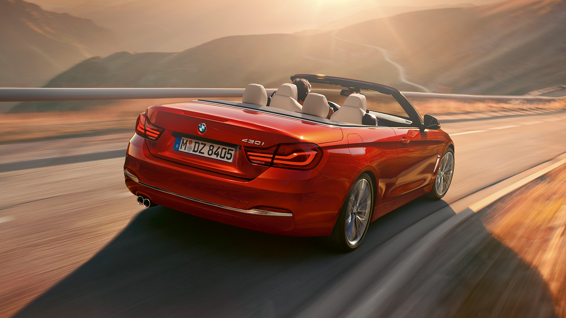BMW 4er Cabrio, Fahrschuss Heck BMW 4er Cabrio, Fahrschuss Heck