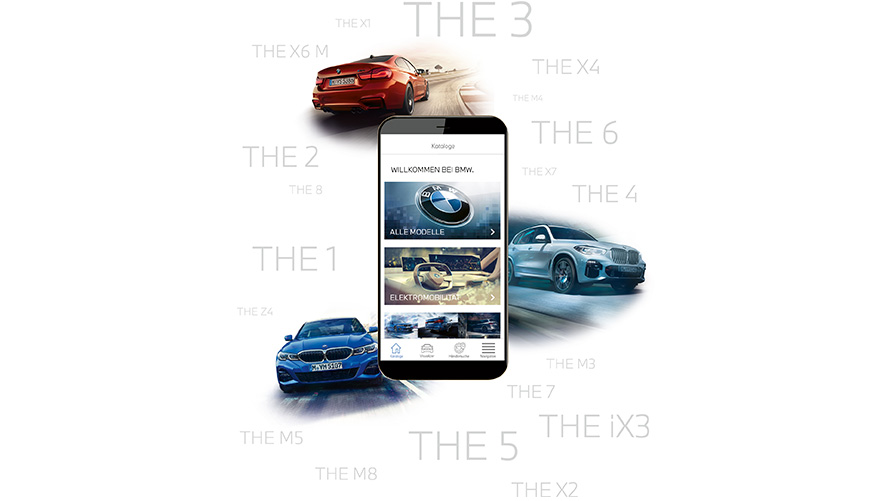 BMW Kataloge App BMW Kataloge App auf dem Smartphone