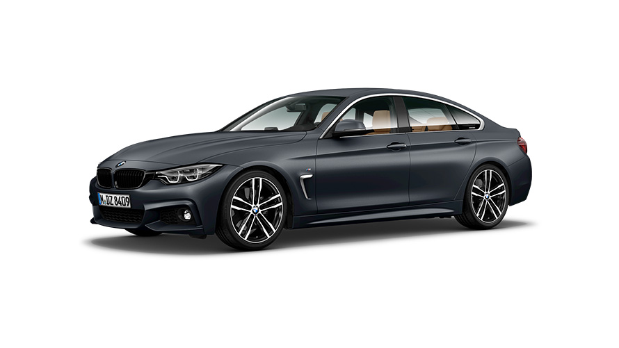 BMW 4er Reihe BMW 4er Gran Coupé F36 Dreiviertel-Seitenansicht BMW 4er Reihe BMW 4er Gran Coupé F36 Dreiviertel-Seitenansicht