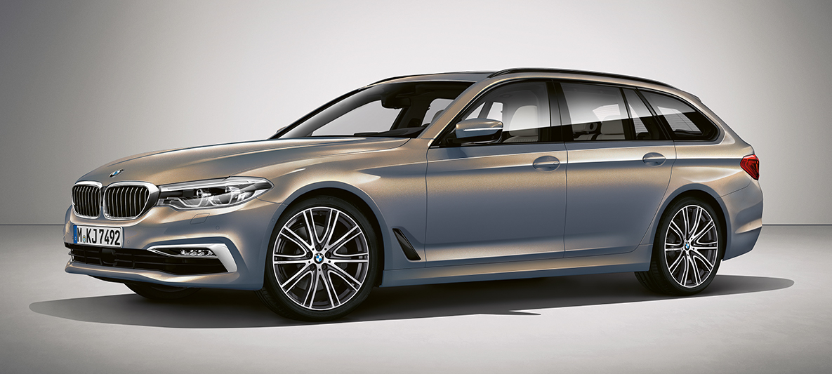 BMW Individual BMW 5er Touring BMW Individual BMW 5er Touring G31 Champagner Quarz metallic Dreiviertel Seitenansicht