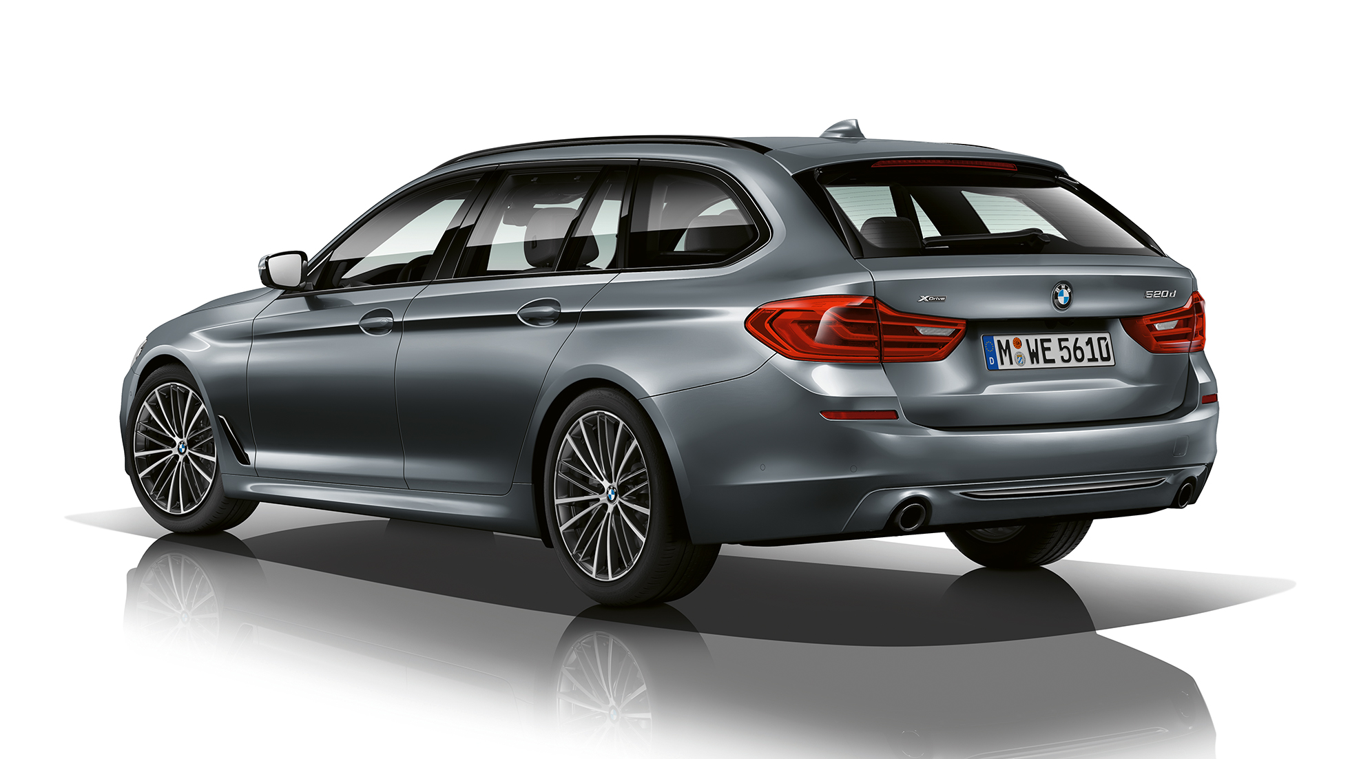 Sport Line Dreiviertel-Heckansicht BMW 5er Touring Sport Line BMW 5er Touring 520d Touring G31 Bluestone metallic Dreiviertel-Heckansicht