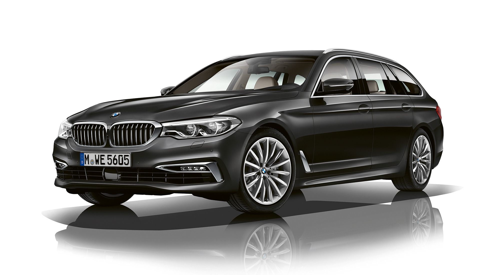 Luxury Line Dreiviertel-Frontansicht BMW 5er Touring Luxury Line BMW 5er Touring 540i xDrive Touring G31 Sophistograu Brillanteffekt metallic Dreiviertel-Frontansicht