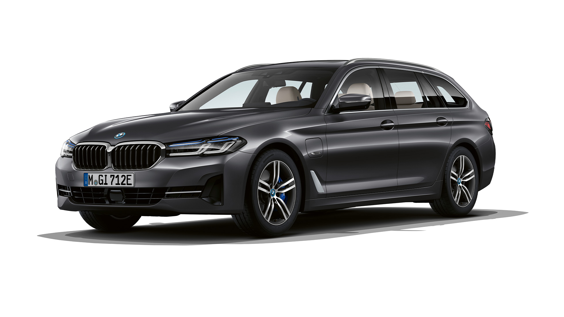 BMW 5er Touring 530i G31 Basisausstattung Front BMW 5er Touring 530i G31 2020 Basisausstattung in Sophistograu Dreiviertel-Frontansicht