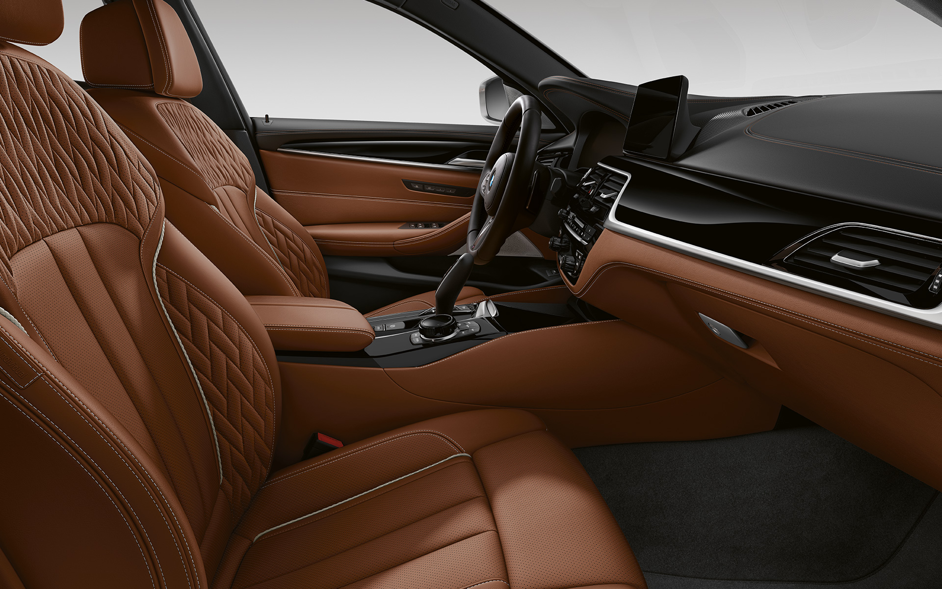 BMW 5er Touring G31 Facelift 2020 Interieur in BMW Individual Volllederausstattung 'Merino' | Tartufo