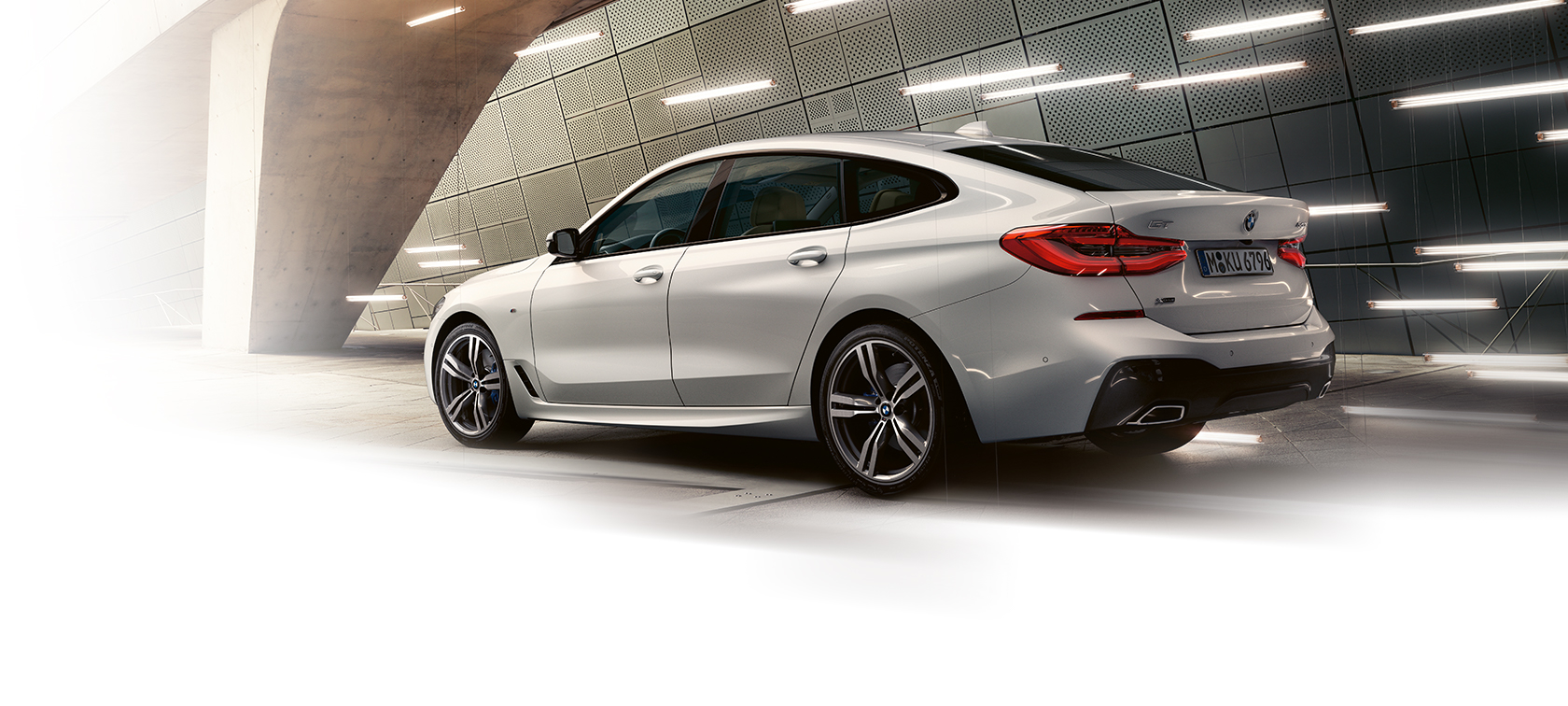 BMW 6er Gran Turismo weiß - Rückansicht BMW 6er Gran Turismo weiß - Rückansicht