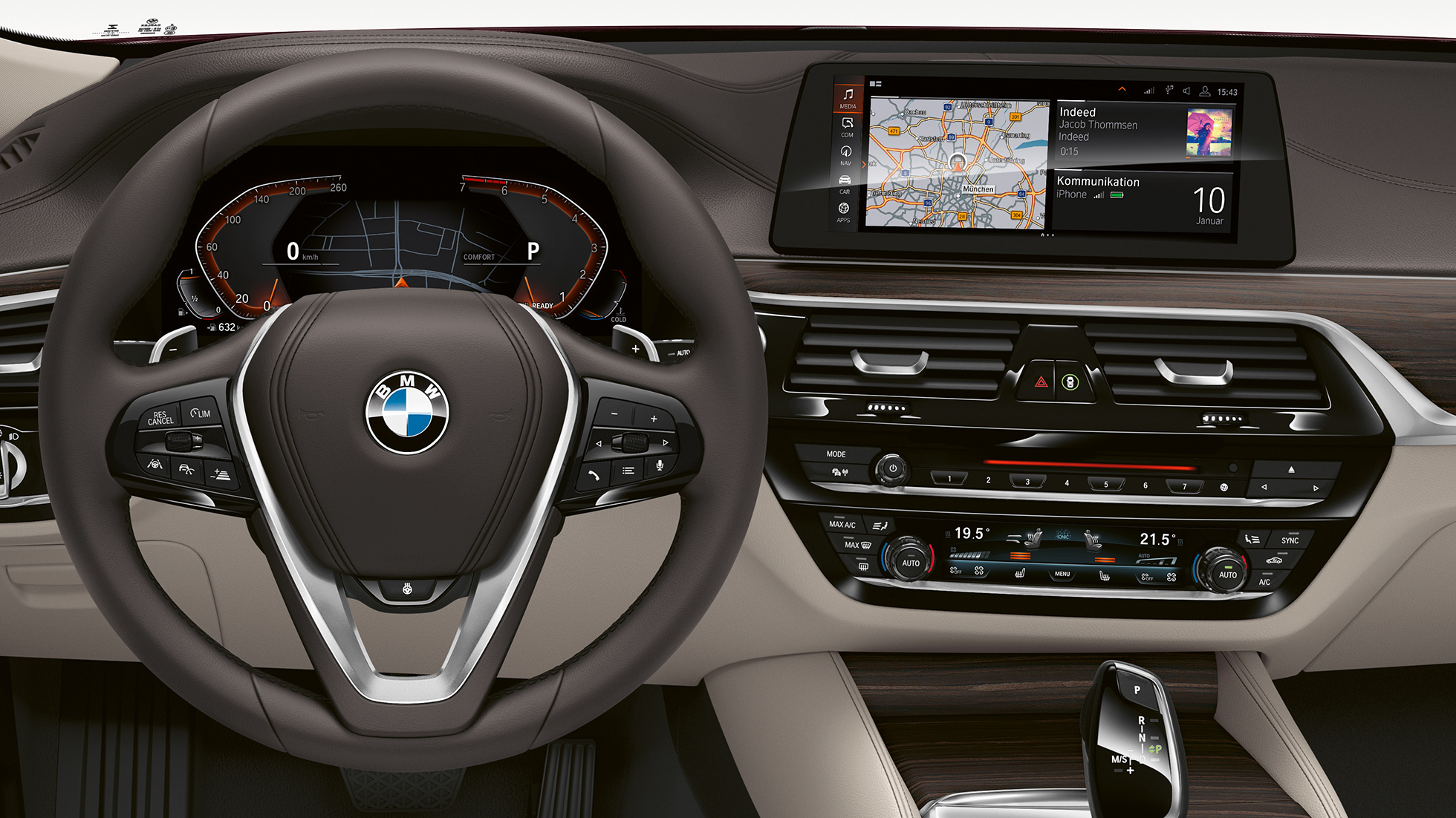 BMW 6er Gran Turismo G32 Luxury Line Cockpit Sport-Lederlenkrad BMW 6er Gran Turismo G32 2017 Luxury Line Cockpit