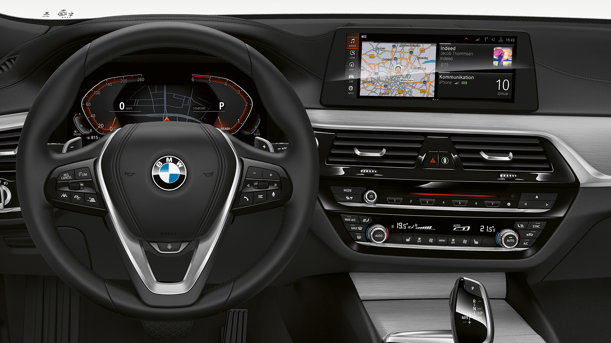 BMW 6er Gran Turismo G32 Sport Line Cockpit Interieurleisten in Schwarz hochglänzend BMW 6er Gran Turismo G32 2017 Sport Line Cockpit