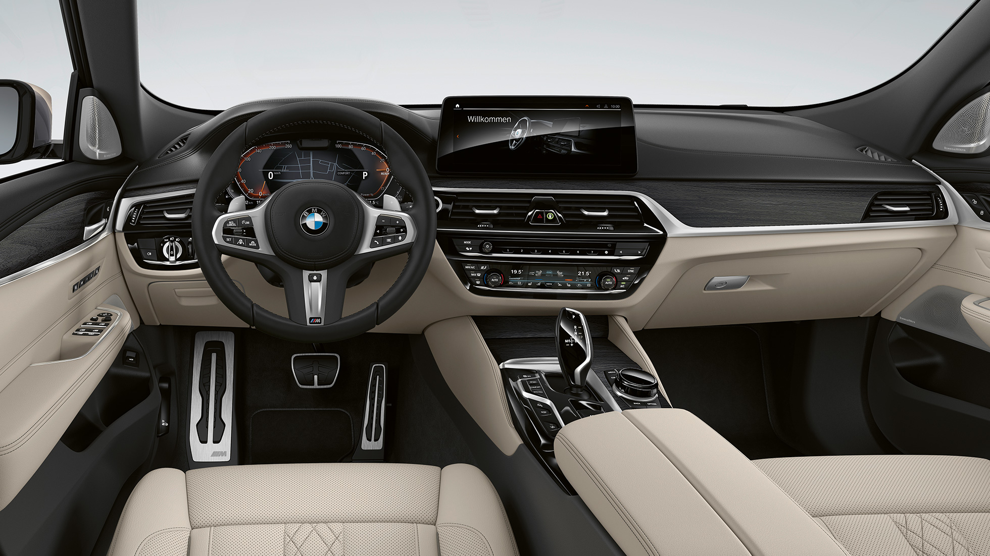 Cockpit BMW 6er Gran Turismo M Sportpaket G32 2020 BMW 6er Gran Turismo G32 640i xDrive 2020 M Sportpaket Leder ‘Nappa’ Elfenbeinweiß Innenraum
