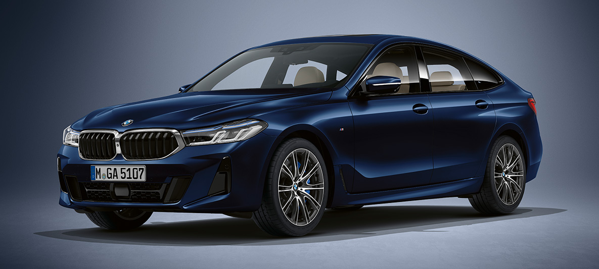 BMW Individual Lackierung Tansanitblau metallic BMW 6er Gran Turismo G32 2020 BMW Individual Lackierung Tansanitblau metallic BMW 6er Gran Turismo G32 2020 Dreiviertel-Front stehend