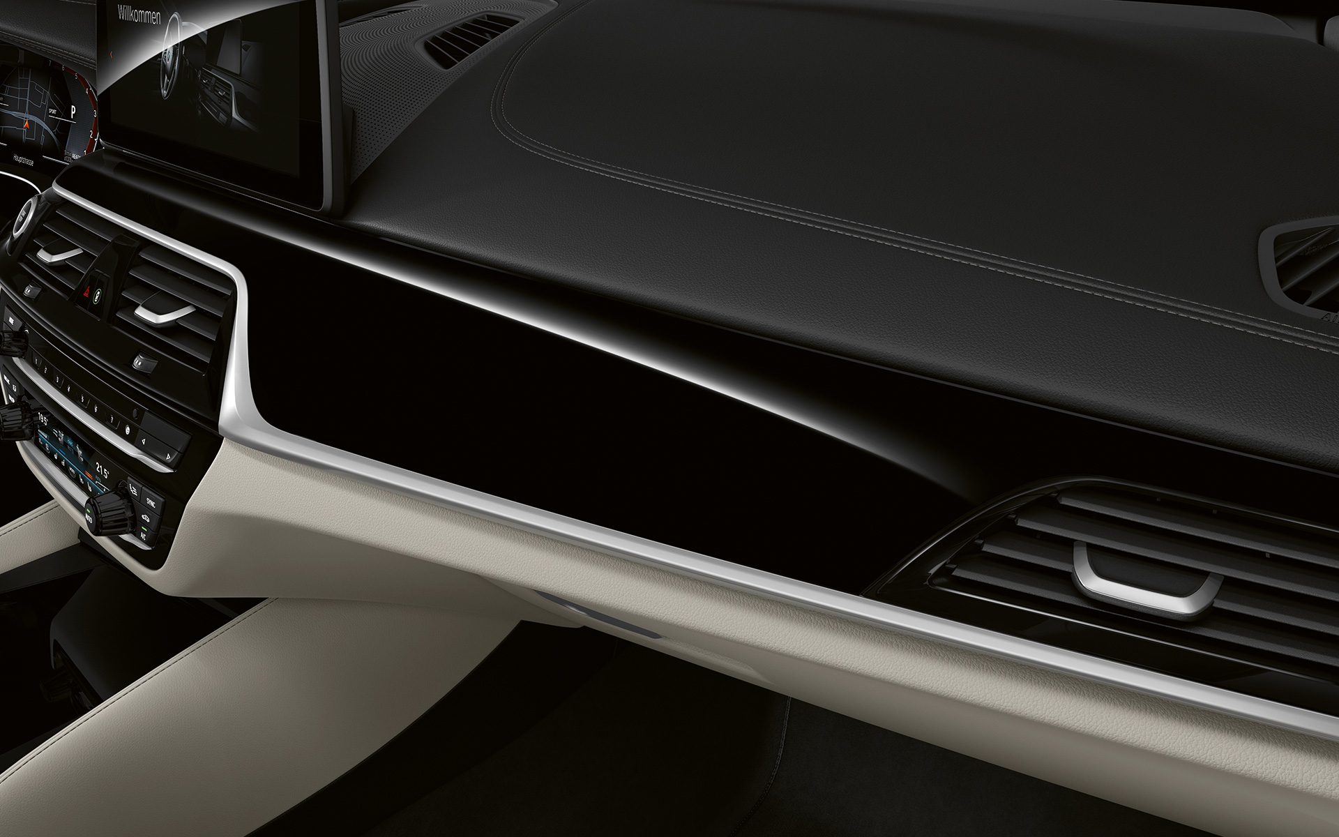 BMW Individual Interieurleisten Pianolack schwarz BMW 6er Gran Turismo 2020 G32 BMW Individual Interieurleisten Pianolack schwarz BMW 6er Gran Turismo IG32 2020 Interieur Cockpit