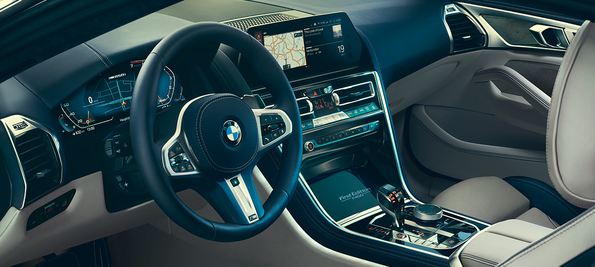 BMW M850i Coupé First Edition, Fahrerbereich Der Fahrerbereich des BMW M850i Coupé First Edition