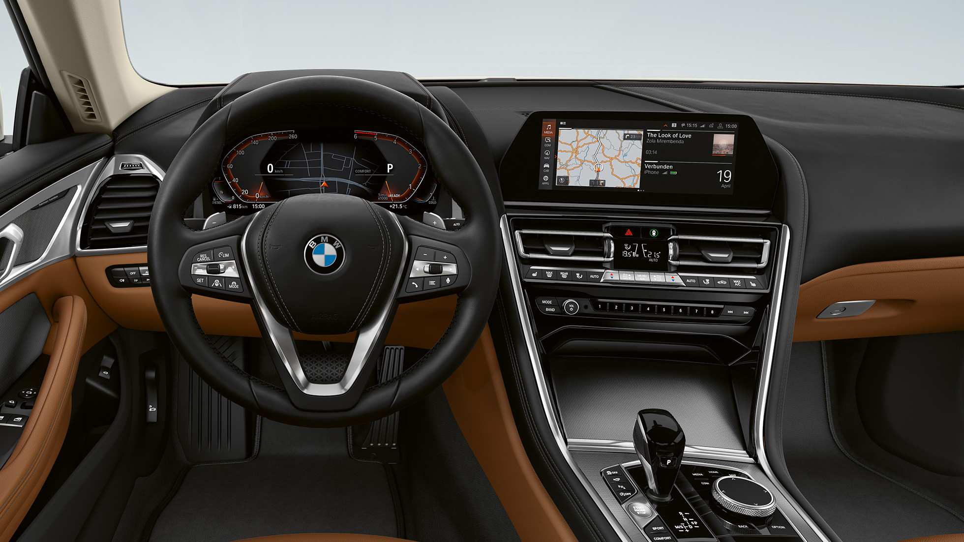 Interieurleisten Aluminium 'Mesheffect' dunkel. BMW 8er Coupé, Cockpit, Interieurleisten Aluminium 'Mesheffect' dunkel.
