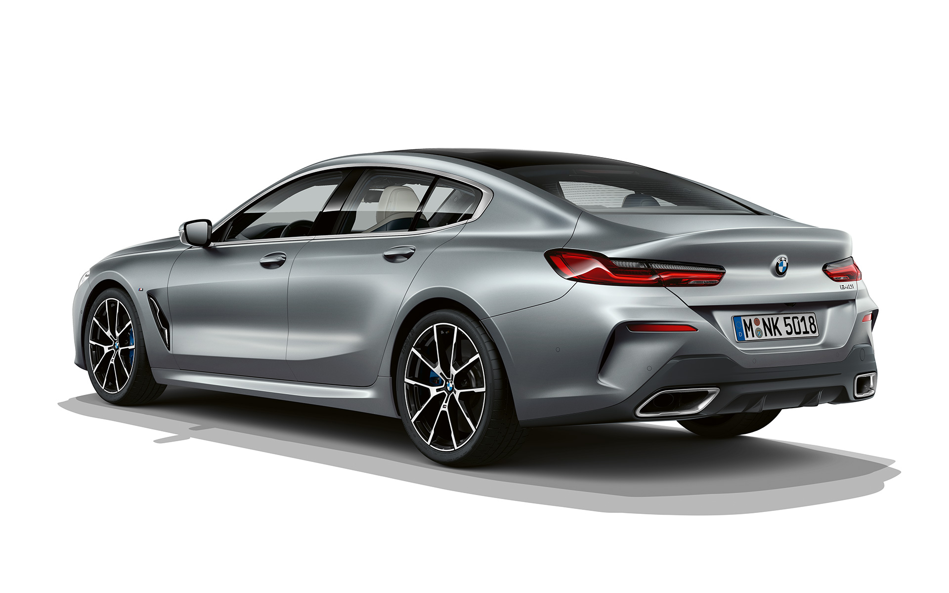 Frozen Temptation Dreiviertel-Heckansicht BMW 8er Gran Coupé, Frozen Temptation Dreiviertel-Heckansicht