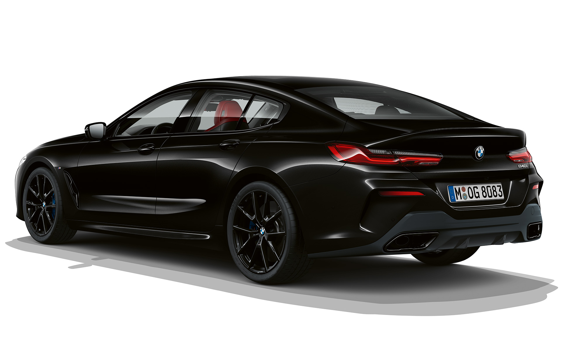 Dark Seduction Dreiviertel-Heckansicht BMW 8er Gran Coupé, Dark Seduction Dreiviertel-Heckansicht
