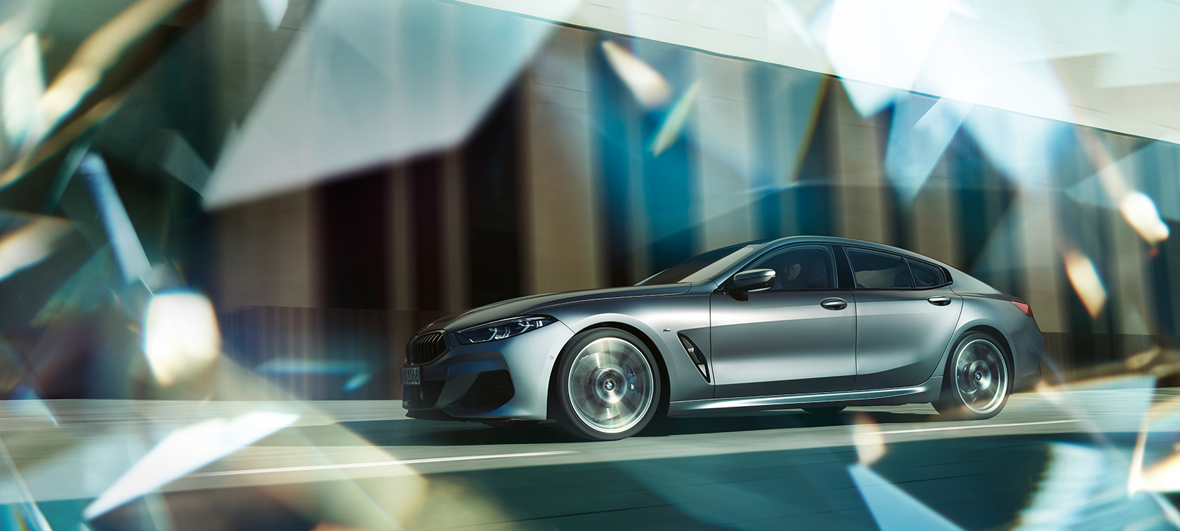 BMW 8er Gran Coupé Inspirieren BMW 8er Gran Coupé, seitliche Ansicht im Fahren, Inspirieren