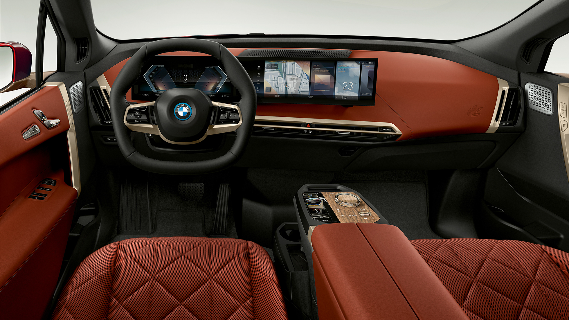BMW iX Cockpit BMW iX i20 Cockpit Interieurdesign Suite Castanea