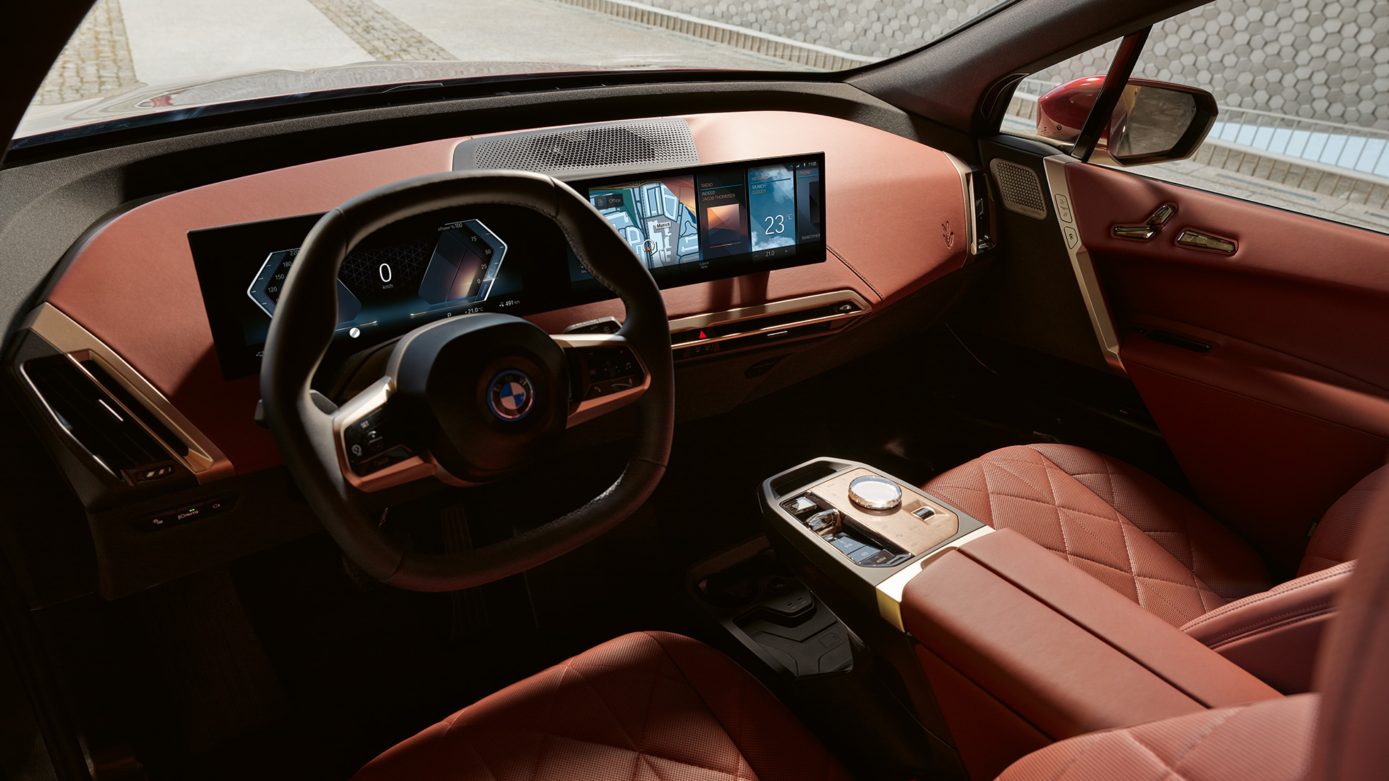 BMW iX i20 User Interface Cockpit Castanea BMW iX i20 Interieur User Interface iDrive Cockpit Castanea