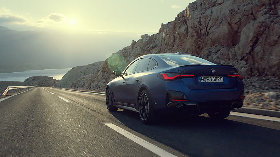 Die Sportlichkeit des vollelektrischen BMW i4 M50 im Film G26 2021 Die Sportlichkeit des vollelektrischen BMW i4 M50 im Film G26 2021