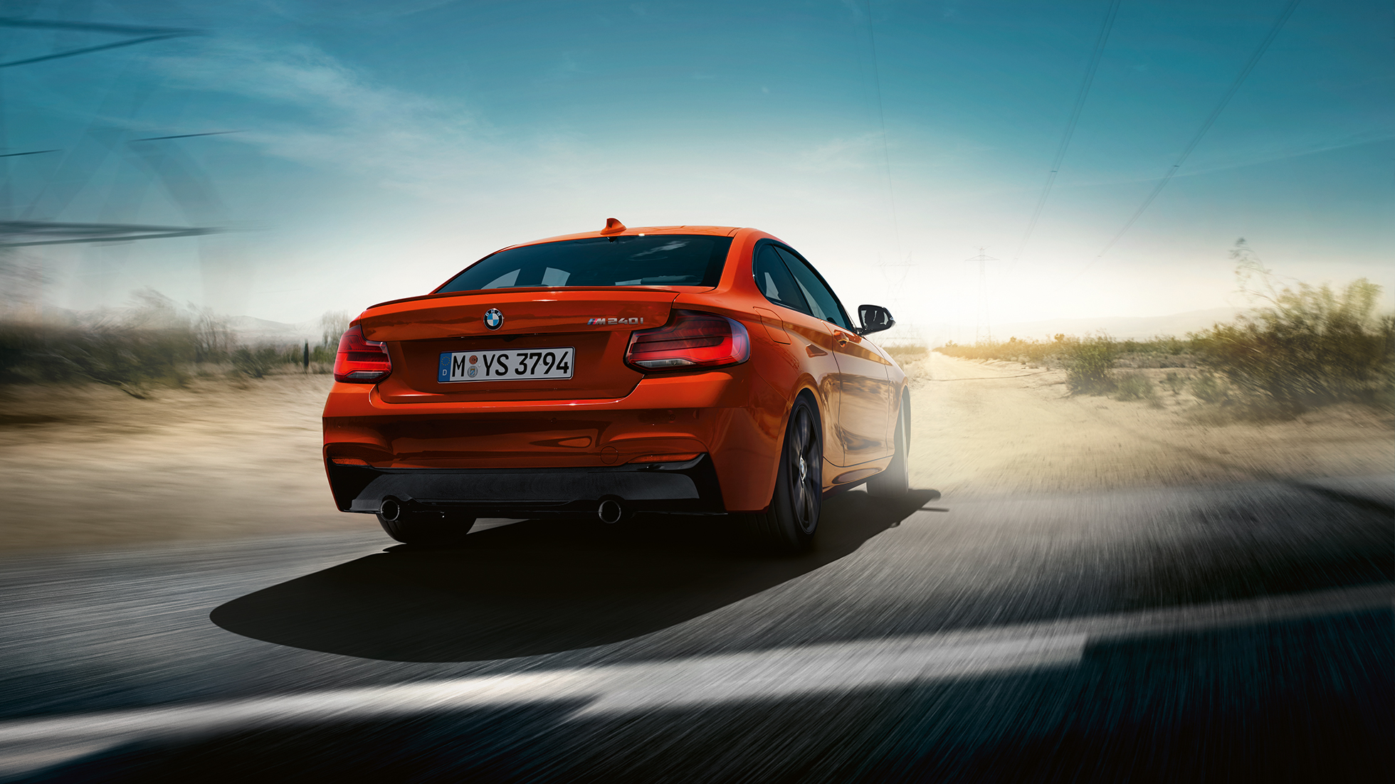 Fahrwerk BMW M240i Coupé Fahrwerk BMW M240i Coupé F22 2017 Sunset Orange metallic