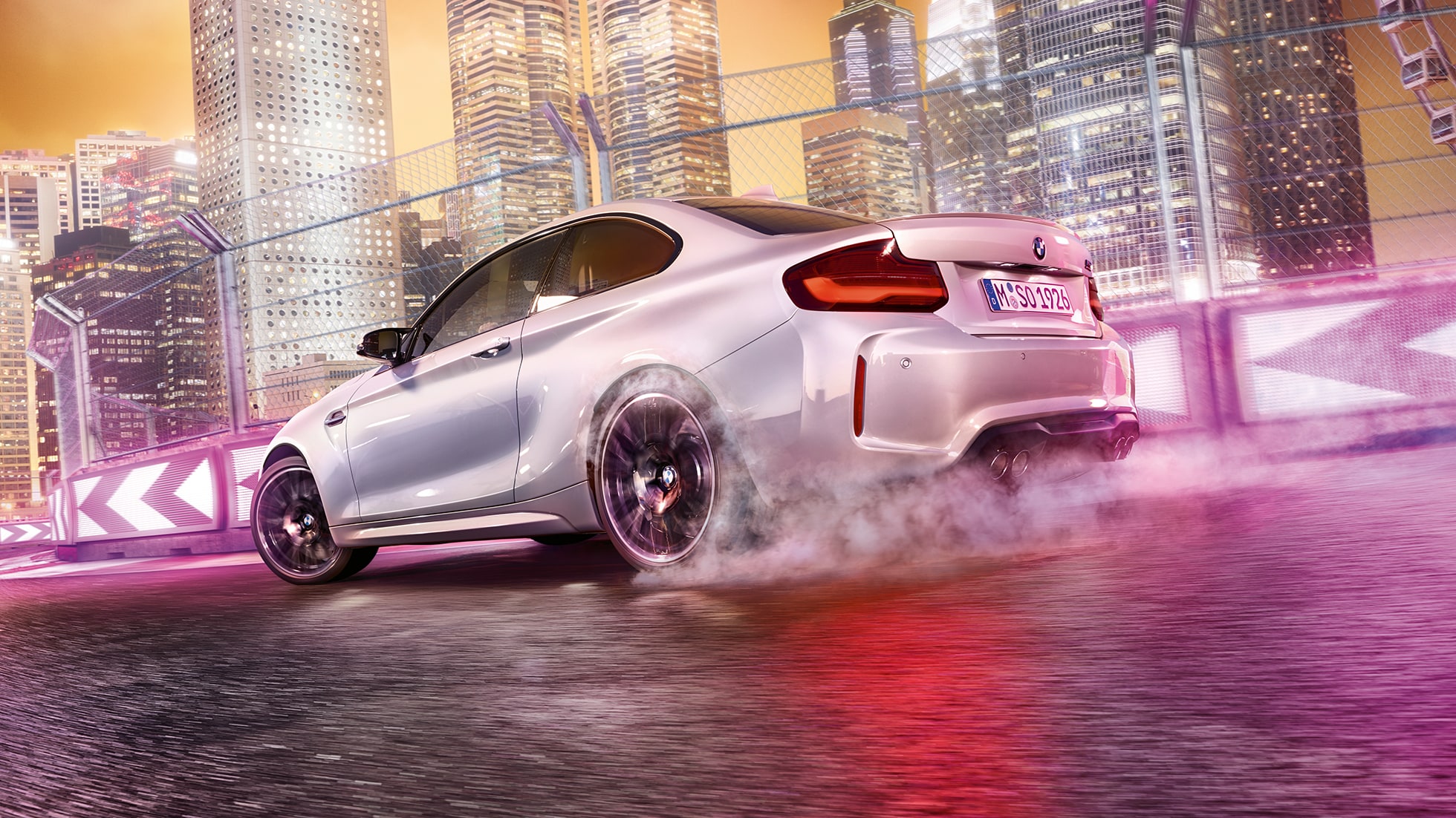 Fahrzeugdesign BMW M2 Competition F87 Fahrzeugdesign BMW M2 Competition F87 2018 Hockenheim Silber metallic Dreiviertel-Heckansicht